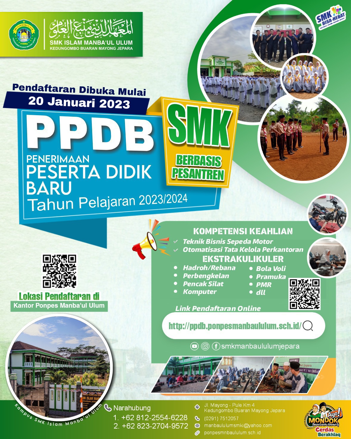 PENERIMAAN SANTRI BARU TP. 2023-2024 | Pondok Pesantren Manbaul Ulum